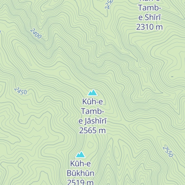 Map of Kūh-e Tamb-e Jāshīrī