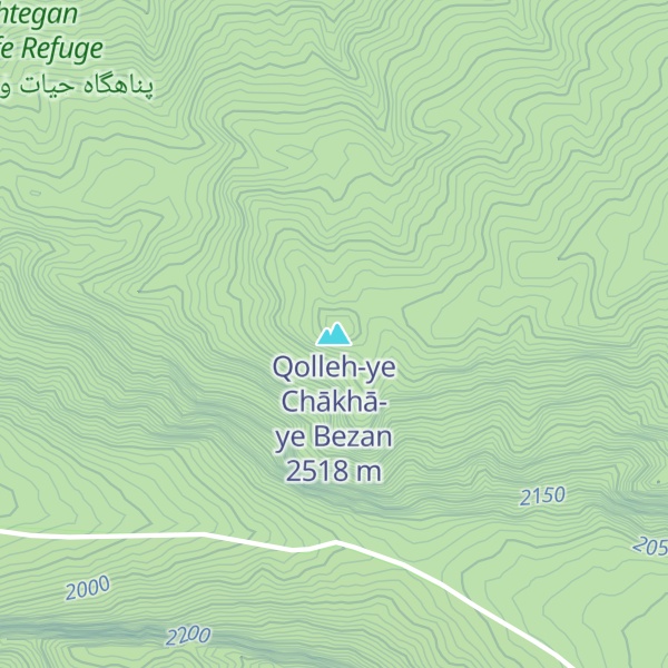 Map of Qolleh-ye Chākhā-ye Bezan