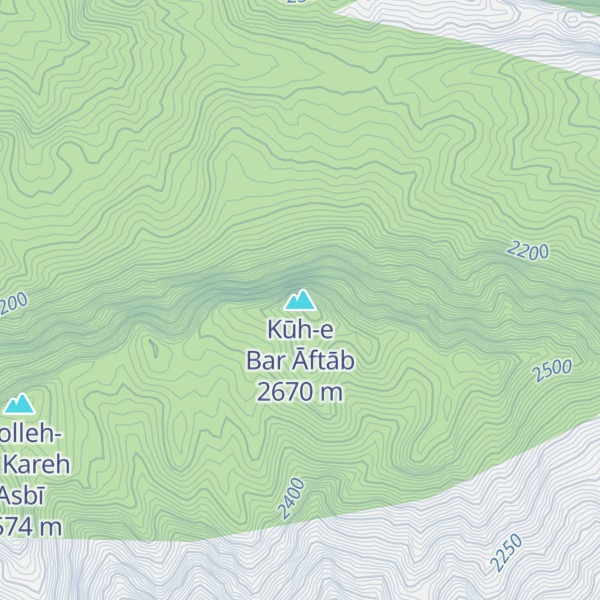 Map of Kūh-e Bar Āftāb