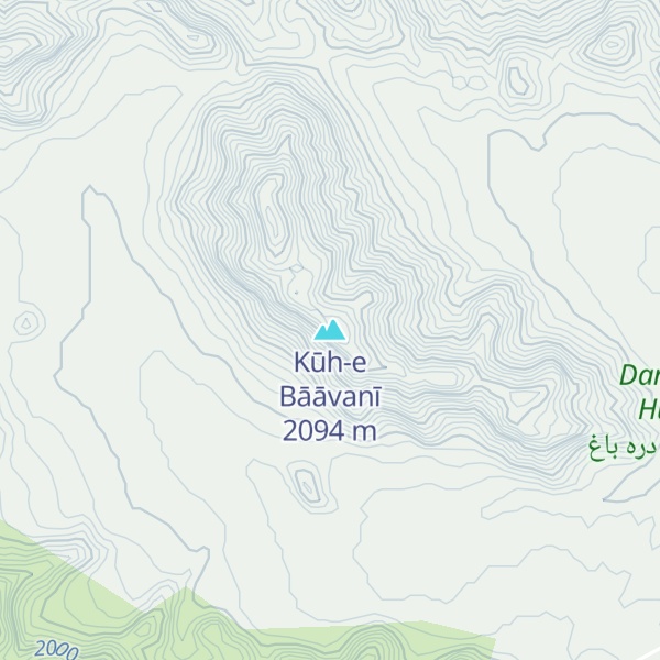 Map of Kūh-e Bāāvanī