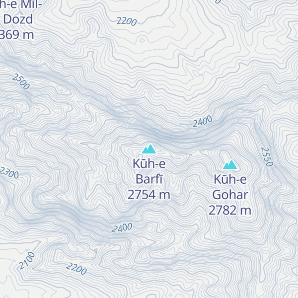 Map of Kūh-e Barfī