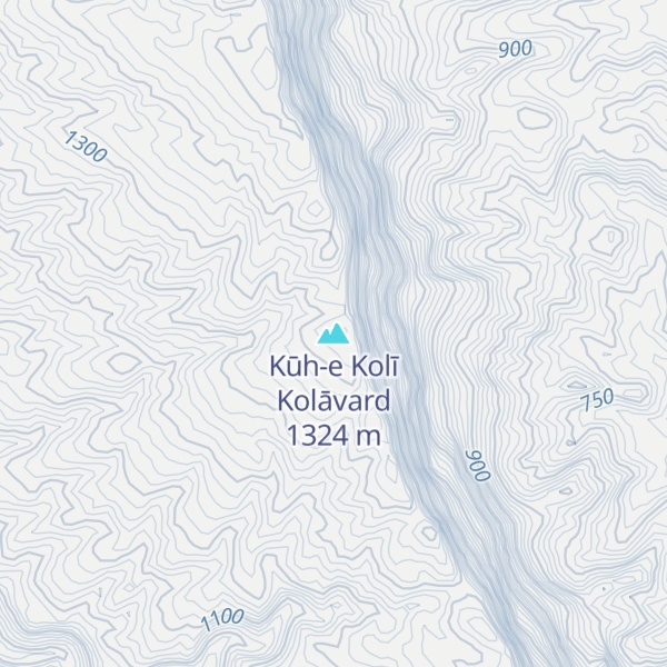 Map of Kūh-e Kolī Kolāvard