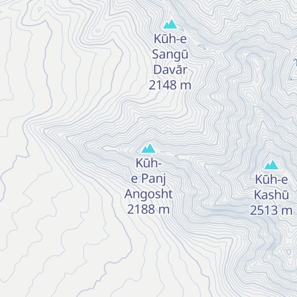 Map of Kūh-e Panj Angosht