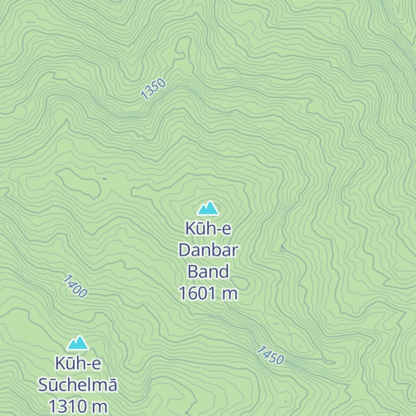 Map of Kūh-e Danbar Band