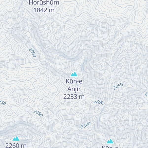 Map of Kūh-e Anjīr