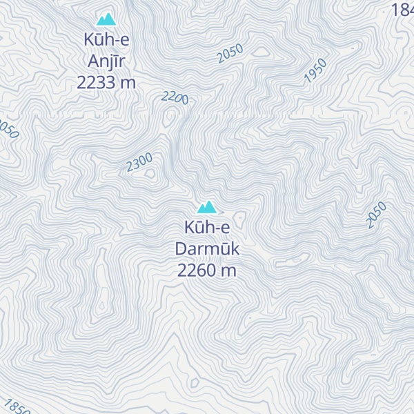 Map of Kūh-e Darmūk