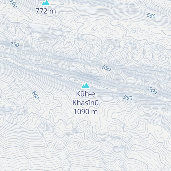Map of Kūh-e Khasīnū
