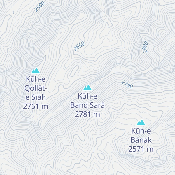 Map of Kūh-e Band Sarā