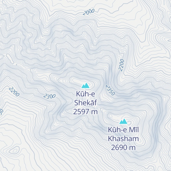 Map of Kūh-e Shekāf