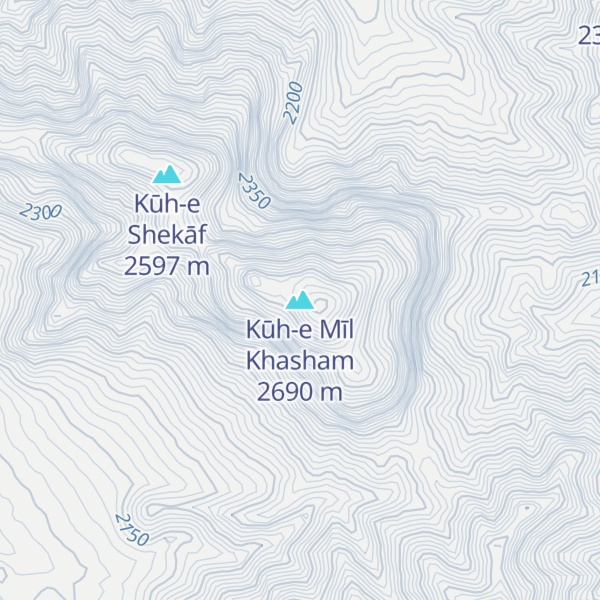 Map of Kūh-e Mīl Khasham