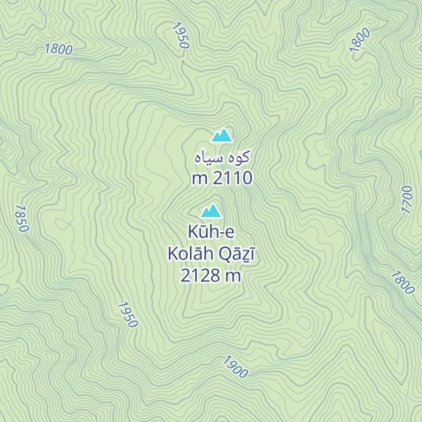 Map of Kūh-e Kolāh Qāẕī