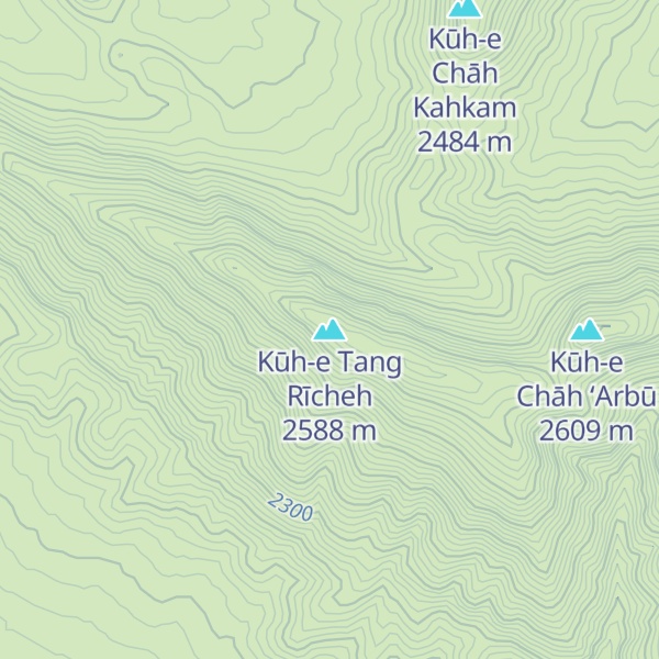 Map of Kūh-e Tang Rīcheh