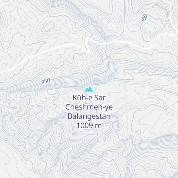 Map of Kūh-e Sar Cheshmeh-ye Bālangestān