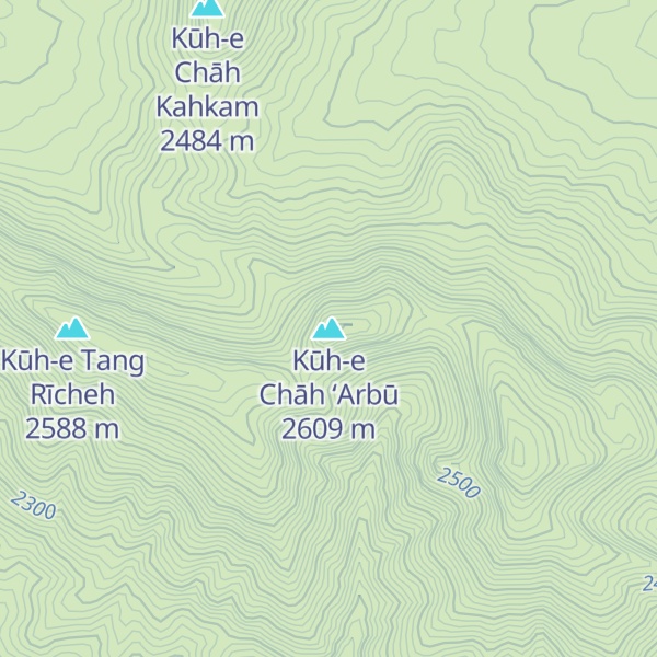 Map of Kūh-e Chāh ‘Arbū