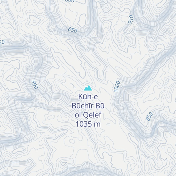 Map of Kūh-e Būchīr Bū ol Qelef