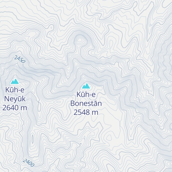 Map of Kūh-e Bonestān