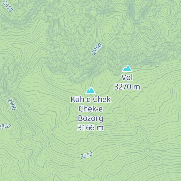 Map of Kūh-e Chek Chek-e Bozorg