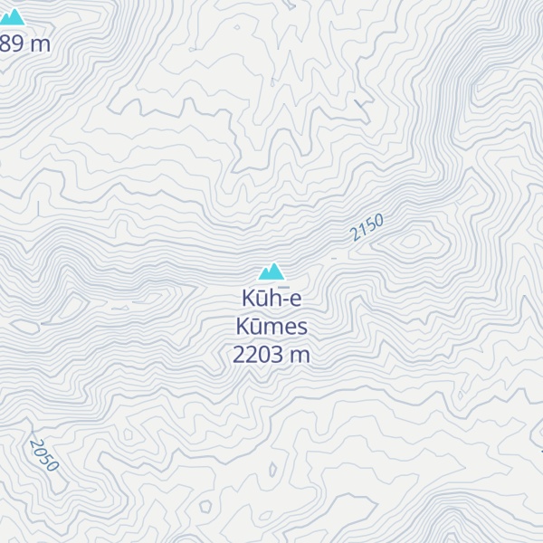Map of Kūh-e Kūmes