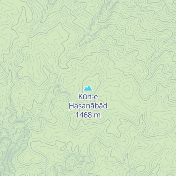 Map of Kūh-e Ḩasanābād