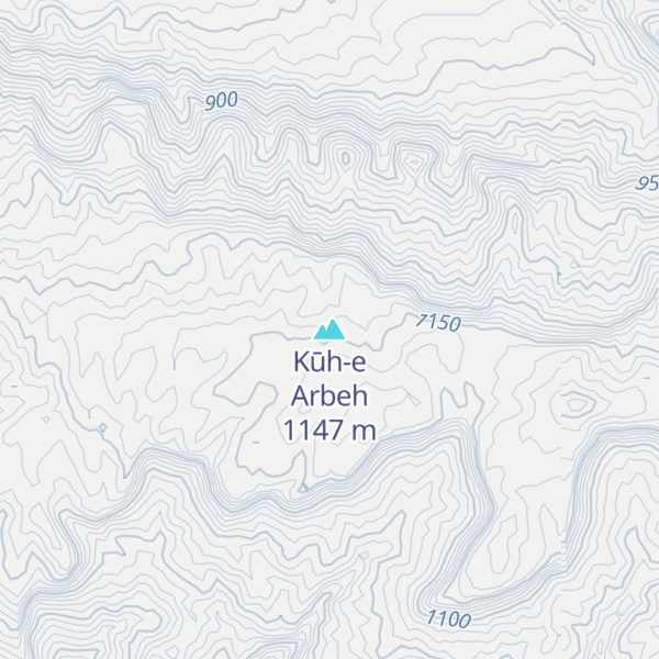 Map of Kūh-e Arbeh