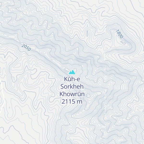 Map of Kūh-e Sorkheh Khowrūn