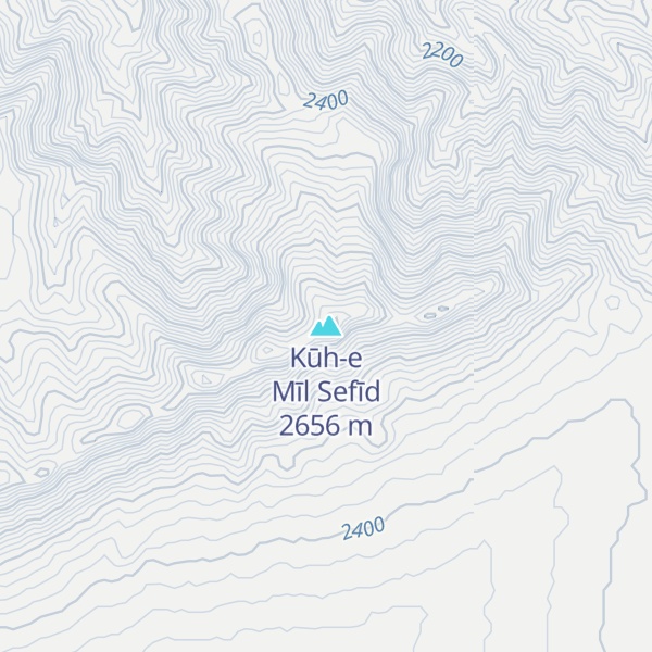 Map of Kūh-e Mīl Sefīd