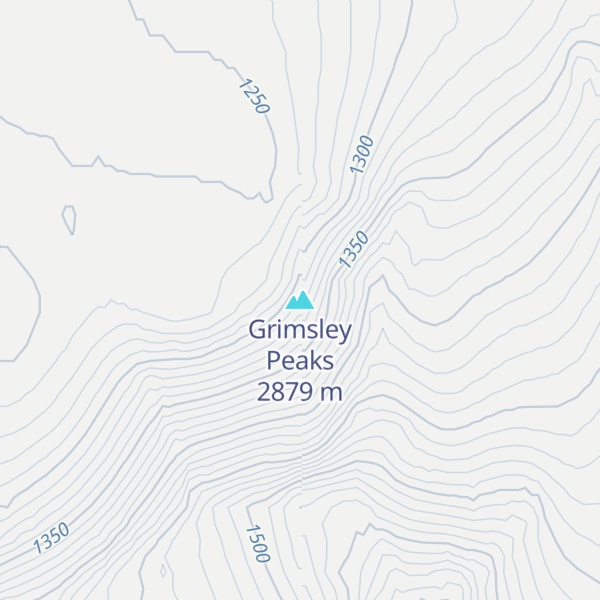 Map of Grimsley Peaks