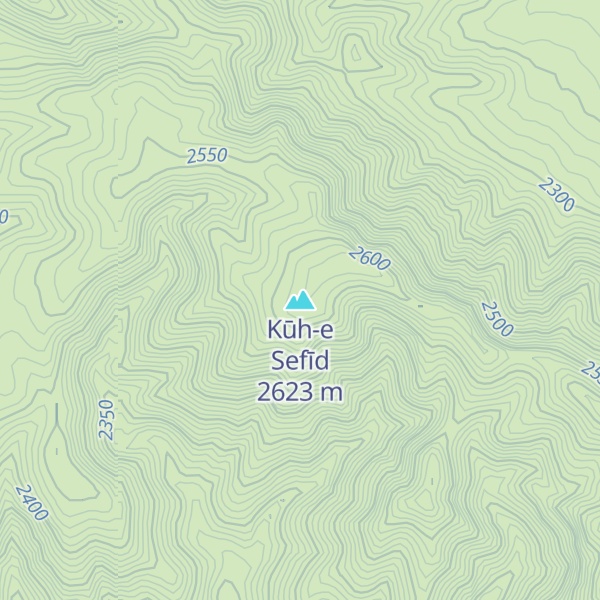 Map of Kūh-e Sefīd