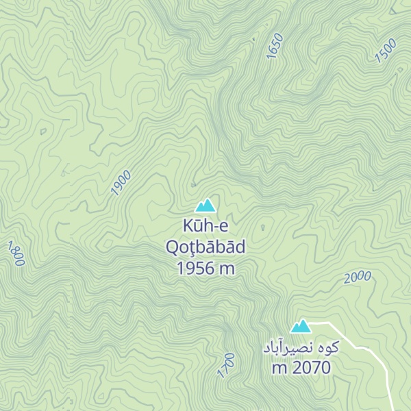 Map of Kūh-e Qoţbābād