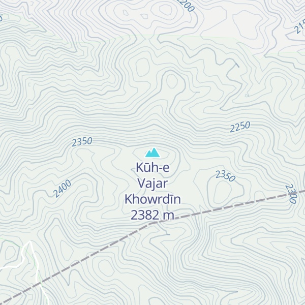 Map of Kūh-e Vajar Khowrdīn