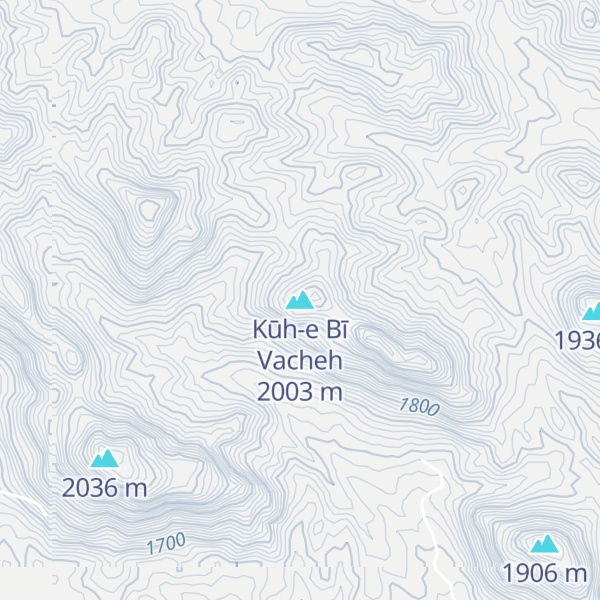 Map of Kūh-e Bī Vacheh