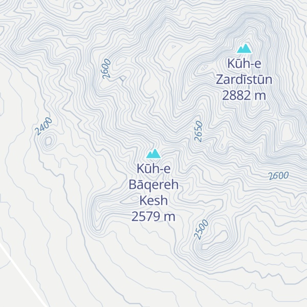 Map of Kūh-e Bāqereh Kesh