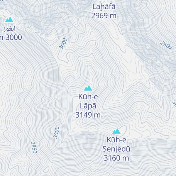 Map of Kūh-e Lāpā