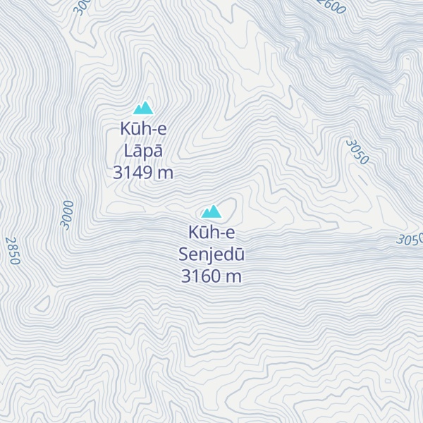 Map of Kūh-e Senjedū