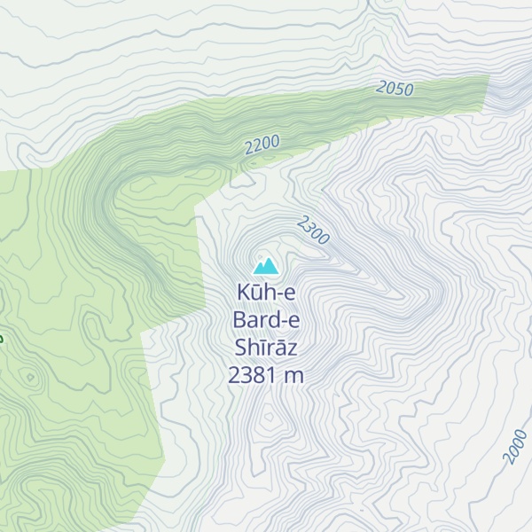 Map of Kūh-e Bard-e Shīrāz