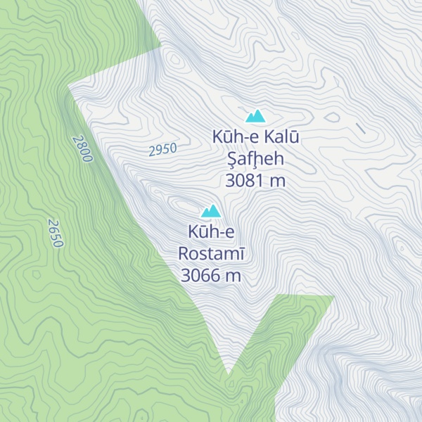 Map of Kūh-e Rostamī