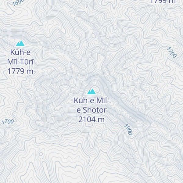 Map of Kūh-e Mīl-e Shotor