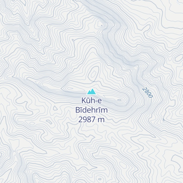 Map of Kūh-e Bīdehrīm