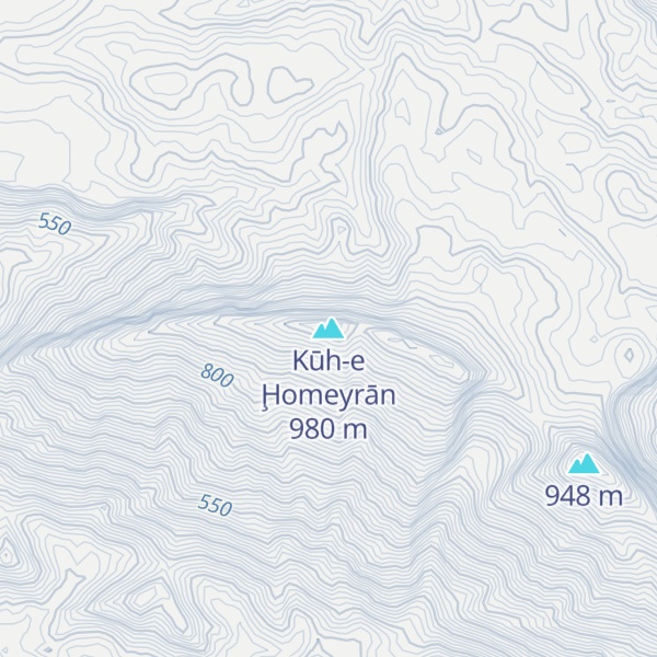 Map of Kūh-e Ḩomeyrān