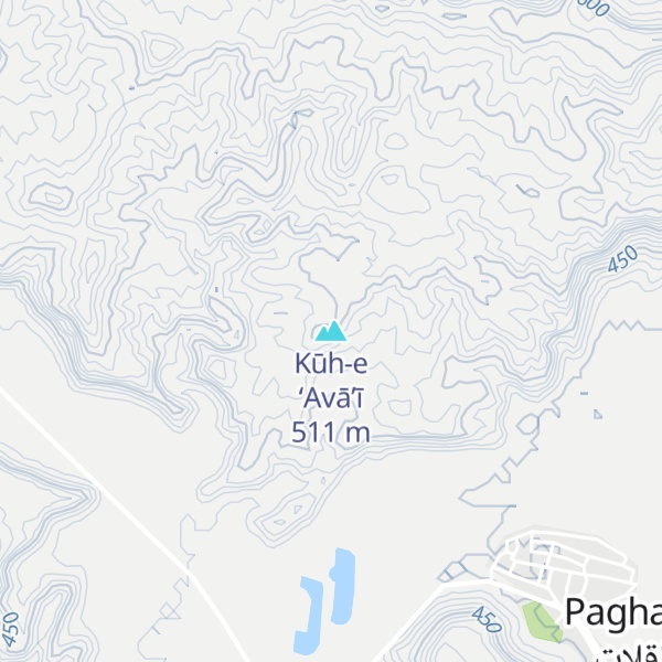 Map of Kūh-e ‘Avā’ī
