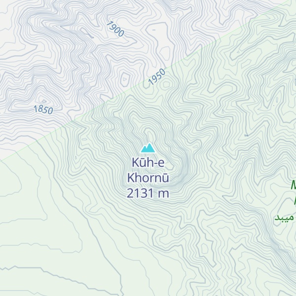 Map of Kūh-e Khornū