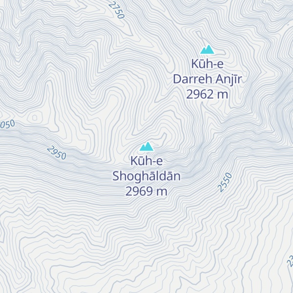 Map of Kūh-e Shoghāldān