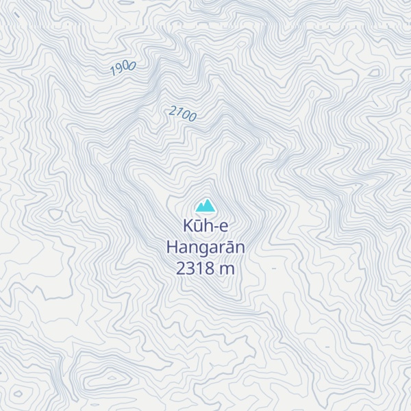 Map of Kūh-e Hangarān