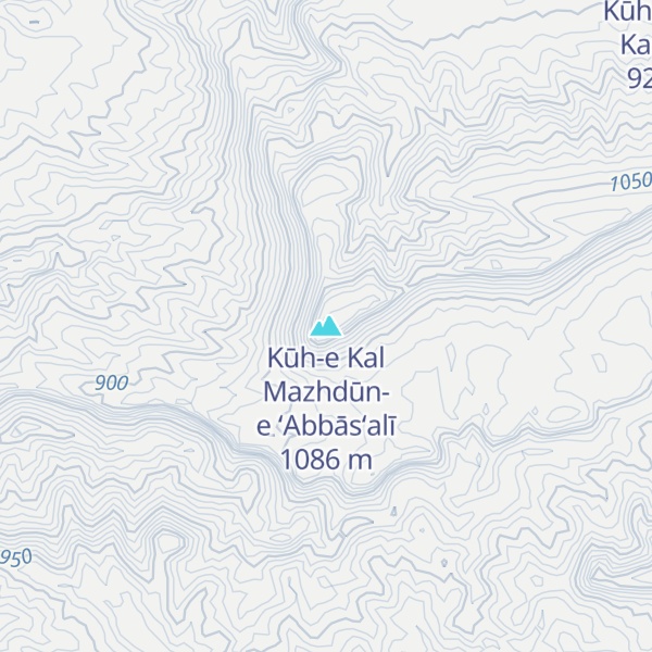 Map of Kūh-e Kal Mazhdūn-e ‘Abbās‘alī