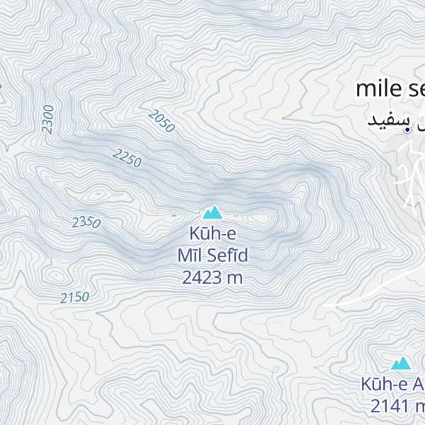 Map of Kūh-e Mīl Sefīd