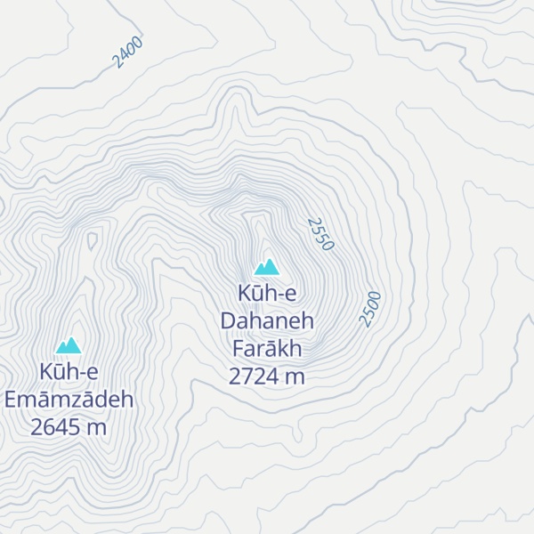 Map of Kūh-e Dahaneh Farākh