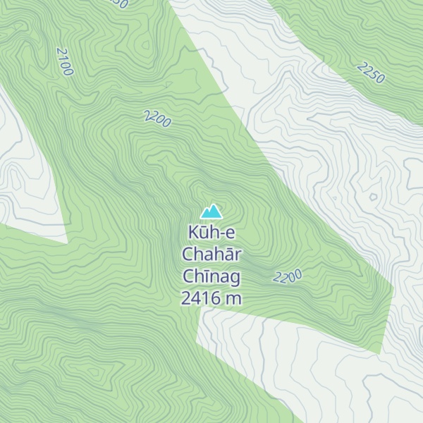 Map of Kūh-e Chahār Chīnag