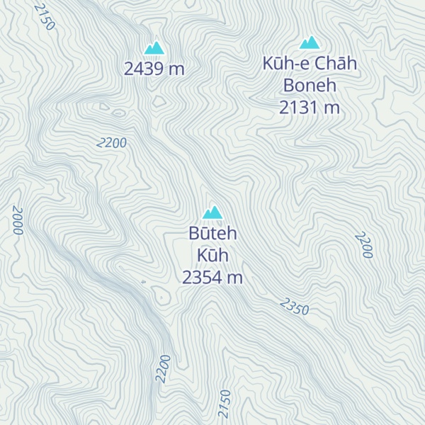 Map of Būteh Kūh