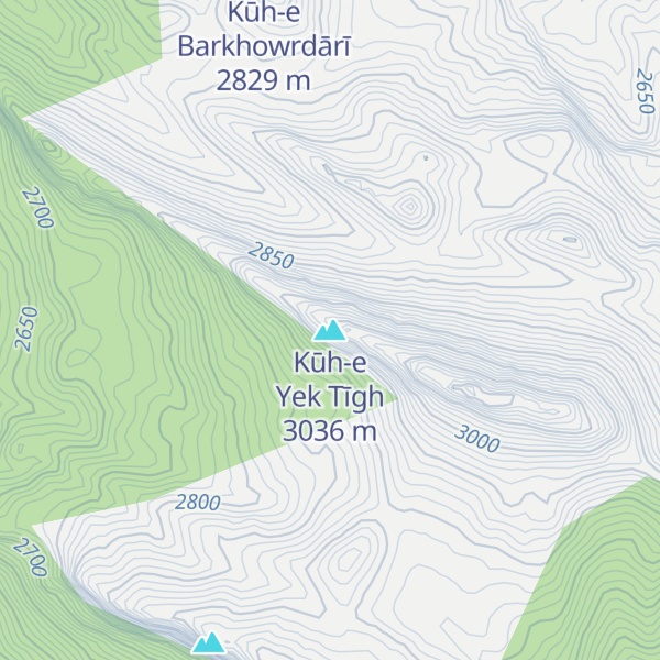 Map of Kūh-e Yek Tīgh