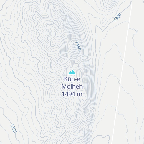 Map of Kūh-e Molḩeh